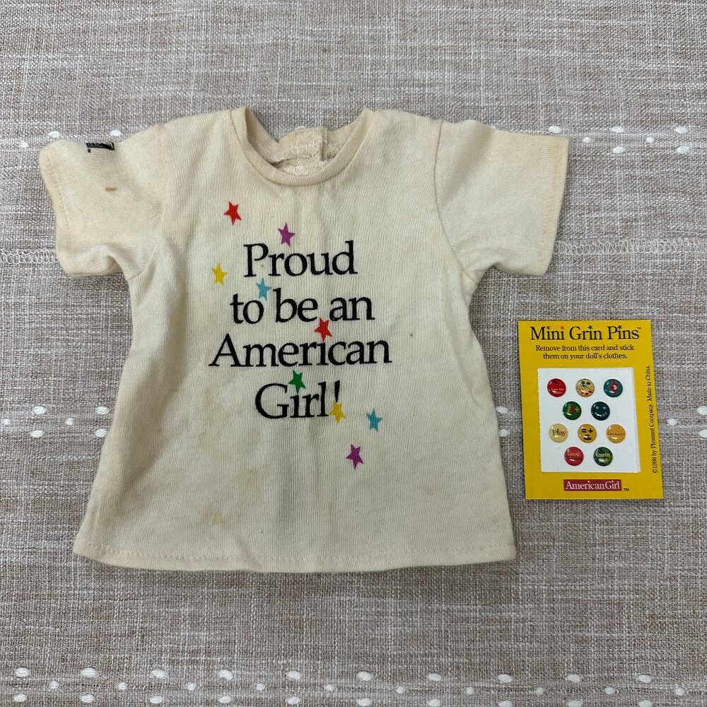 Pleasant Company American Girl of Today 1996 Proud To Be An American Girl Shirt